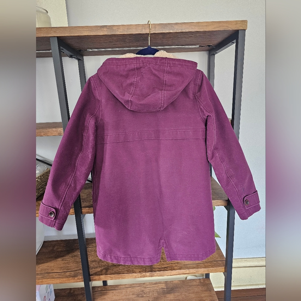 Joules Purple Utility Jacket with Hood and Full-Length Zipper - Picture 4 of 4